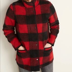 Buffalo Plaid Sherpa Jacket
